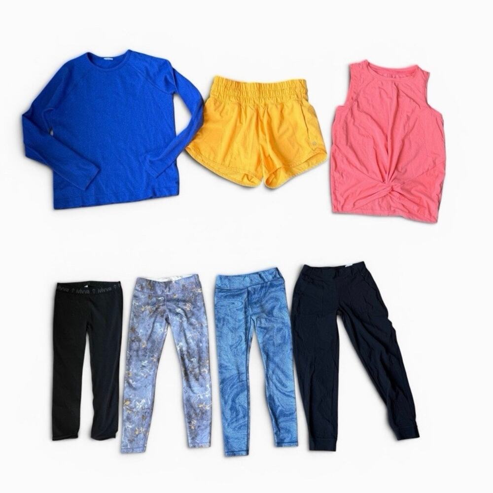 Athleta Girls Size 12 Lot Of 7 Pieces Athleisure Gym Performance Gear